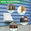 6 Inch Hooded Wall Vent with Screen and Damper,6 Inch Exhaust Vent Cover Cap for Outdoor Kitchen Range Hood Dryer Ventilation,Outside Wall Mount Extractor for House Air Exhaust,Galvanized Steel,White