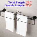 GERZWY Bathroom Towel Bar 30" Stainless Steel Towel Bar Matte Black Contemporary Style Wall Mount for Bath Kitchen AG1101C75-BK