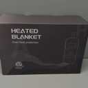 Heated Electric Blanket Queen Size - 84" x 90" Heating Blanket with Dual Control, 10 Heating Levels & 8 Hours Auto Off, Soft Warm Flannel Blanket, Christmas Birthday Gifts for Senior Grandma (Ash Gray)