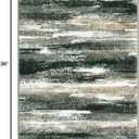Lansny Modern Abstract Entryway Rug Indoor 2x3 Washable Rug Non-Slip Soft Small Area Rug Forest Green Kitchen Mats Thin Print Faux Wool Floor Carpet Throw Rugs for Entrance Bedroom