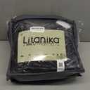 Litanika Black Queen Comforter Set, 3 Pieces Tufted Boho Farmhouse Bedding Comforter Sets, Lightweight Fluffy Comforter Bed Set for All Season (90x90In Comforter and 2 Pillowcases)