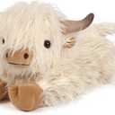 Highland Cow Stuffed Animals, Microwavable Stuffed Animal Adorable Fluffy Highland Cow Plush for Warmth Comfort, Heatable Coolable Lavender Scent Toy, Cute Soft Plushies Gift for Kid Boy Girl & Adult