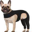 ROZKITCH Dog Rear Leg Sleeve for Right Left Leg, Adjustable Pet Prevent Licking Wound Elbow Protector, Rear Leg Sleeve Anti Licking for Dogs Back Legs for Sprain ACL CCL Arthritis Joint Care Black S (S(Back Length:12.2"Leg Length:6.6"))