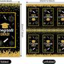40PCS Graduation Paper Napkins - Black & Gold Congrats GRAD Disposable Luncheon Napkins for College High School Graduation Parties, Birthday Decorations, Congrats Grad Dinner, 4.3x7.9 Inches
