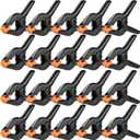 20 Packs Spring Clamps, 3.5 inch Spring Clamps Heavy Duty for Crafts and Professional Plastic Spring Clamps for Woodworking, Small Spring Clips Clamps for Backdrop Stand Photography Clamp Toresano