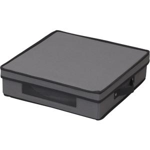 Household Essentials Gray Charger Storage Box, Holds 12 Plates