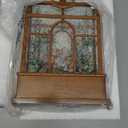 Christmas Snow Globe Lantern Greenhouse Water Glittering Globe with Little Lawn 6H Timer Function Christmas Snow Globes 3 AA Battery Operated for Christmas Festival Decorations Gifts (Greenhouse)