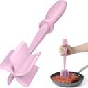 Meat Chopper, Hamburger Grinder, Premium Heat Resistant Smasher for Ground Beef, Burger Grinder Nylon Potato Mix Tool-Pink (1 Pack)