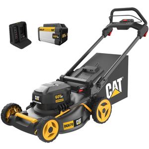 Cat DG670 60V 21" Cordless 3-In-1 Cutting Modes, Brushless Push Lawn Mower with TorqLogic - Battery & Charger Included