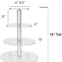 Jusalpha 4 Tier Round Wedding Acrylic Cupcake Stand Tree Tower Cup Cake Display (Tall version)