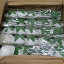 Zeyune 200 Pcs Artificial Rose Flowers Foam Fake Rose Bulk Faux Flower with 100 pcs Stem for DIY Wedding Bouquet Centerpieces Floral Arrangement Bridal Shower Party (White)