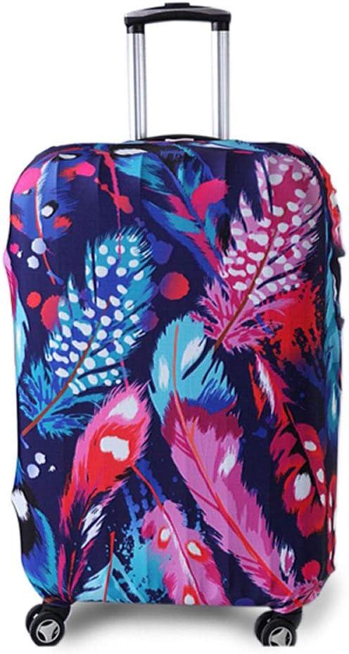 Elastic Travel Luggage Cover Travel Suitcase Protective Cover for Trunk Case Apply to 19''-32'' Suitcase Cover (Feather, M)
