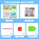 2 x Yijingtop 4 Packs Sea Turtle Diamond Art Kits for Kids,Cartoon Diamond Painting for Kids Ages 4-8-12,Cartoon Gem Kit Crafts Beginners for Gift Home Wall Decor(6x6inch)