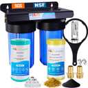 H&G Lifestyles Water Descaler Whole House, 2 Stage 10" x 4.5" Water Filter | Whole House Water Filtration, Remove Scale Filter,Saltless Water Softener, Remove Chlorine Heavy Metal,Reduce Scale Buildup