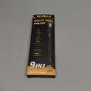 One Pen Nine Functions for Men, 9 in 1 Multitool Pen with LED Light, Screwdrivers, Stylus, Ruler, Bottle Opener, Level, Ballpoint Pen  Gifts for Men Dad Him Husband (Black)