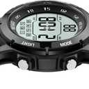 Mens Watches Digital Watches for Men Casual Sports Military Waterproof Wrist Watches Stopwatch Silicone Band with LED Backlight/Alarm/Timer/Date