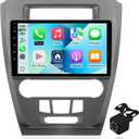 2+64G Android 14 Double Din Car Radio Stereo for Ford Fusion Mondeo Mustang 2009-2012 with 10.1" Touchscreen Radio Built-in Wireless Carplay/Android Auto/GPS/Bluetooth/FM/AUX-in/SWC/Camera