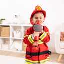 Melissa & Doug Fire Chief Role Play Costume Dress-Up Set (Red)