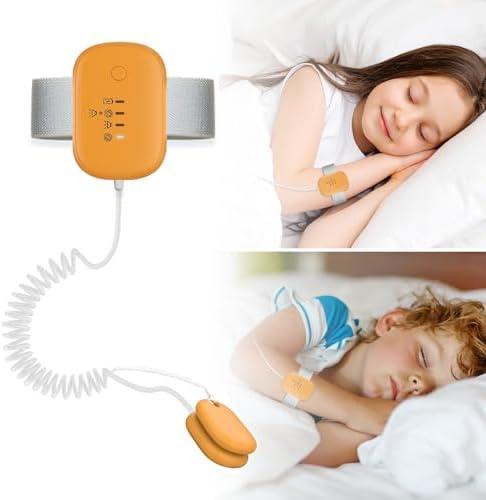 Bed Wetting Alarm for Girls,Boys,3 Alarm Modes-Loud Sound,High Sensitivity Sensors,USB-Charging,Standby Time Over 120 Hours(Orange)
