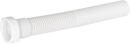 EZ-FLO 1-1/2 Inch x 12 Inch Flexible Extension Tube with Slip-Joint Nut and Washer, White Polypropylene, 35317, Set Of 2