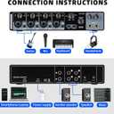 Depusheng USB Audio Interface with ASIO Drivers, 24Bit 192Khz, Phantom Power +48v, Low Latency for Home Studio Recording, PC/MAC Compatible (4 CHANNEL)
