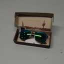 WearMe Pro Polarized Modern Aviator One-Bridge Square Mens Sunglasses (Black Beige Tortoise / Black Lens)