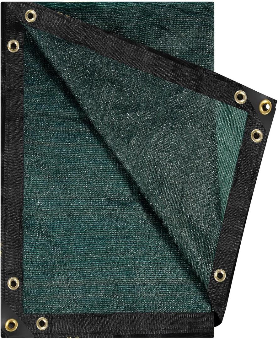 E.share 90% Heavy Duty Shade Cloth for Garden, 12 Ft X 12 Ft Sun Shades Outdoor Patio with Grommets for Plant Covers,Porch Screen,Pergola Shade Cover,Greenhouse,Green