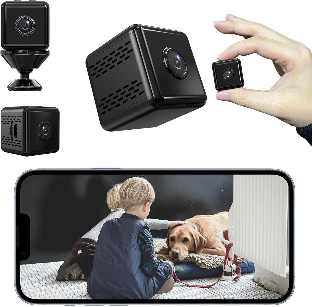 Hidden Cameras-Mini Nanny Camera-1080P HD WiFi Security Camera-WiFi Wireless Pet Camera-Real-time Record, AI Motion Detection Camera-Night Vision Cameras, SD memory card recording, For Home Security