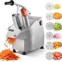 VEVOR Commercial Food Processor 550W Electric Vegetable Slicer 6 Blades
2 Feeding Holes, 1600 RPM Stainless Steel Vegetable Processor, Interchangeable Blade, 3mm/4mm/7mm Shred and 2mm/4mm Slice