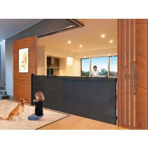 Retractable Baby Gate 120 Inch - BTXON 41" Extra Tall Mesh Long Gates for Stairs, Doorways, Hallways, Porch, Indoor, Outdoor(Black) (41" Tall x 120" Wide)
