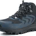 OUTJET Men's Waterproof Hiking Boots Lightweight Comfortable Breathable Outdoor All-Terrain Trekking Ankle Boots 8.5