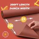 PerkHomy Pink Butcher Paper Roll 24" x 2400" (200') with Upgraded Packaging for Smoker BBQ Grilling Smoking Meat Unbleached Uncoated Unwaxed