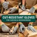 BeaverCraft Wood Carving Gloves CRG - Cutting Cut Resistant Gloves Level 5 for Whittling, Woodworking, Food Prep (Medium)