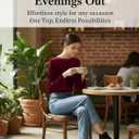 Long Sleeve Velvet Tops for Women, Ruched Crop Top Boat Neck Bell Sleeve Slim Fitted Shirt (Small, Winered)