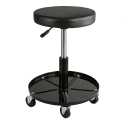 AAIN 300 LBS Adjustable Roller Seat, Pneumatic Mechanic Stool with Tool Tray Storage, 15.3-20.2 in Adjustable Height, 360 Swivel Padded Garage Stool, Black