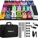 Guitar Pedal Board Aluminum Guitar Effect Pedal Board 18'' x 12.5'' Guitar Effects Pedalboard Accessories with Carrying Bag