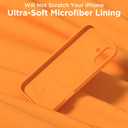 Magnetic for iPhone 16 Case, Compatible with Magsafe, Suction Cup Phone Mount, [2 Screen Protectors][Camera Lens Protector] Silicone Shockproof Protective Slim Phone Cover 6.1", Orange