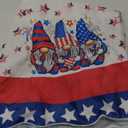 XCHI Gnomes Stars Patriotic America 4th of July Memorial Day Independence Day Tablecloth Round Washable Table Covers for Home Party Decorations 60x60 Inch