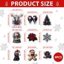 3 x Christmas Gothic Ornaments for Christmas Tree Goth Tree Topper 9Pcs for Xmas Tree Top Decoration Indoor Outdoor Home Creepmas Decor Holiday Party