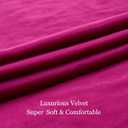 BULBUL Living Room Polyester Velvet Window Curtains 84 inch Length- 2 Panels Hot Pink Blackout Window Drapes Curtain Thermal Insulated Room Darkening Decor Grommet Curtains for Bedroom