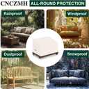 Heavy Duty Patio Sofa Covers Waterproof, Outdoor 3-Seater Couch Cover Waterproof, 600D Outdoor 2-Seater Loveseat Furniture Covers with Air Vent Handle 43''W x 29''D x 24''H/ 34''H Beige Brown