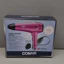 Conair Hair Dryer with Retractable Cord, 1875W Cord-Keeper Blow Dryer,Pink (3 Piece Set)