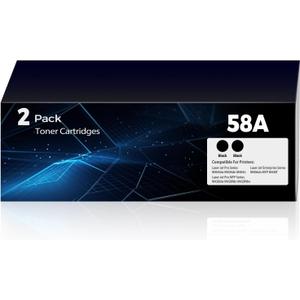 58A Toner Cartridge Black Laser Jet Pro M404dw Enterprise M406dn Compatible for HP 58A CF258A Toner Cartridges Replacement Pro M404dw M406dn M404dn M404n MFP M430f M428dw M428fdn fdw Printer(2 Black)