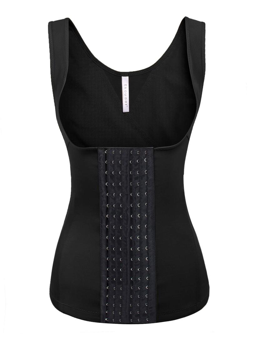 Evanhome Women's Waist Trainer Cincher Underbust Corset Vest Steel Boned Hourglass Body Shaper With Hooks, Size XXL