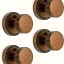 Asidrama 4 Pack Antique Brass Privacy Door Knobs with Lock, Vintage Door Handles with Antique Brass Door Knobs Interior for Bedroom or Bathroom, Heavy Duty Door Lever for Left Right Sided Doors