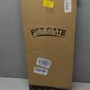 Malier Dog Gate with a Small Door, Extra Wide All Metal Short Dog Gate Pet Gate for Stairs, 10'' Tall Pressure Mount Easy Step Over Puppy Gate Low Gate for Doorways