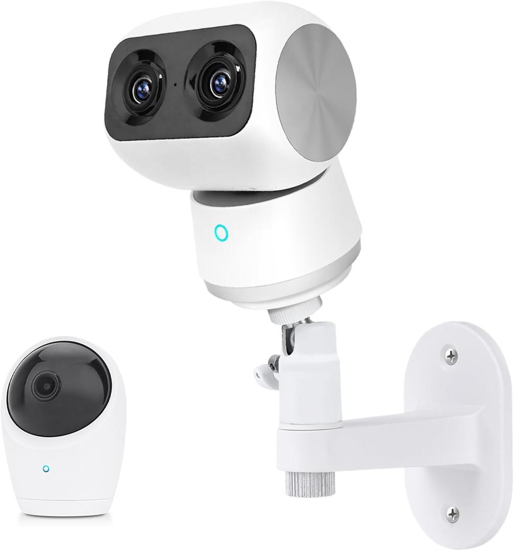 Security Camera Mount for eufy Indoor Cam S350, Adjustable Baby Monitor Wall Mount for eufy E20/E21, Other Cameras with 1/4 Threaded Hole, No Drilling Mounting Bracket for Pet/Dog/Baby Camera