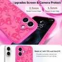 OOK Phone Case Design for iPhone 17 Case, Compatible with MagSafe, Cute Bows Design Frosted Shockproof for Women Girls Magnetic Phone Cover - Hot Pink Bow