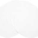SHACOS Round Braided Placemats Set of 6 Round Table Mats for Dining Table 15 inch Washable Cotton Polyester Place Mat (White, 6)