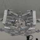 Christmas Star Tree Topper Lighted with 6 Projection Modes, 12-Pointed Star Christmas Tree Topper with Built-in LED Rotating Lights, Silver Christmas Tree Ornament for Xmas Holiday Decorations